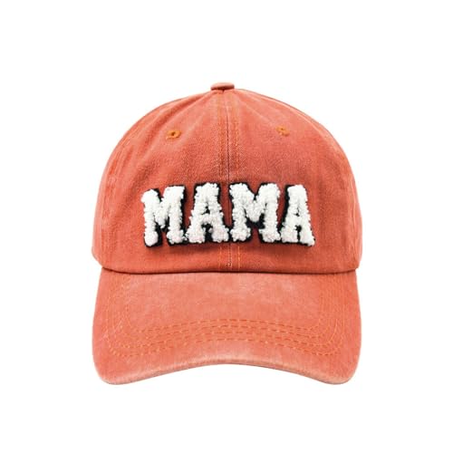 Fashionable English Letter Embroidered Solid Color Baseball Hat Outdoor Sunshade Duck Tongue Hat (Orange, One Size) Umbrella Hat