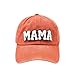Fashionable English Letter Embroidered Solid Color Baseball Hat Outdoor Sunshade Duck Tongue Hat (Orange, One Size) Umbrella Hat