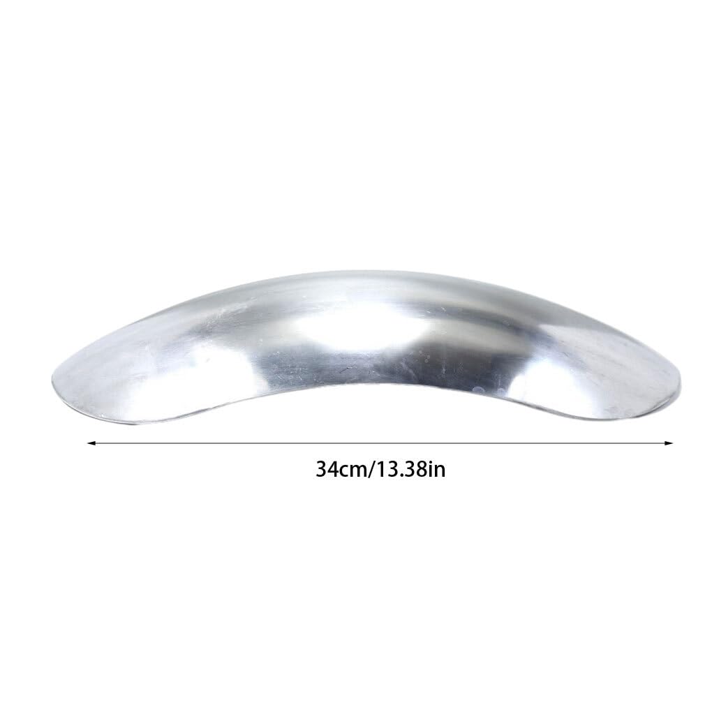 Parafango Anteriore Breve Moto Universale - In Alluminio Non Verniciato, Per Custom, Bobber, Cafe Racer - Foto 9