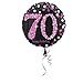 Produktbild Amscan 3378901 - Standard Folienballon 70. Geburtstag Celebration, circa 43 cm, Geburtstag, Heliumballon