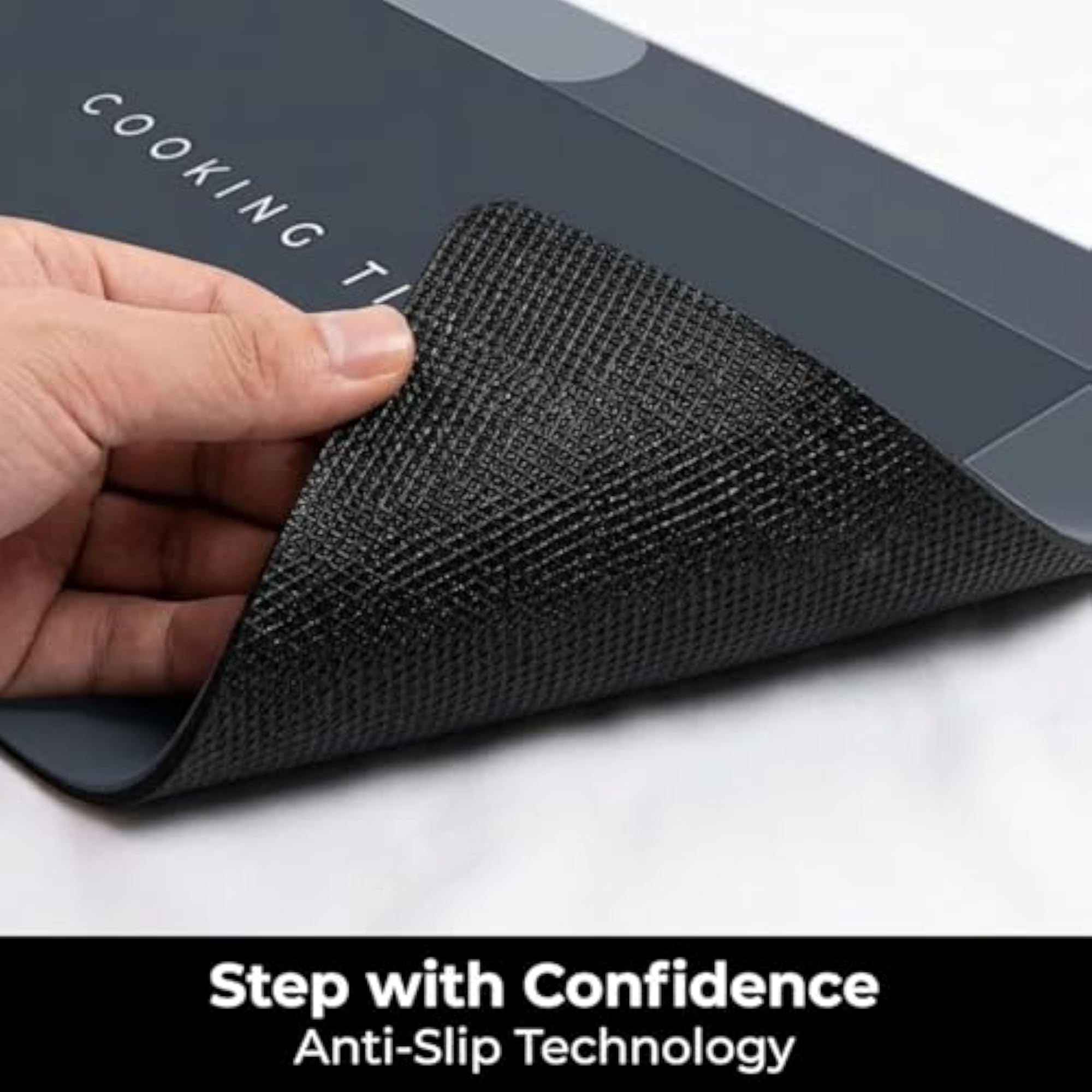 2 Piece Kitchen Mat Set, Non-Slip Cooking Time Design