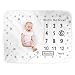 Baby Monthly Milestone Blanket | Track Age & Growth | Baby Milestone Blanket Unisex | Two Bonus Felt Frames | Large 60"X40" Fleece Blanket | Personalized Blanket Newborns Baby Pictures | Anti Wrinkle