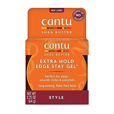 Cantu Coconut Curling Cream 12 oz & Edge Stay Gel 2.25 oz Bundle