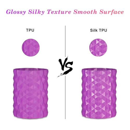 Image of YOUSU Silk TPU Filament 1.75mm, 95A TPU 3D Printer Flexible Filament, Soft Elastic & Durable, High Strength for Phone Case, Wearables & Functional Parts,4x250g Bundle, Gold,Dark Silver,Blue,Purple