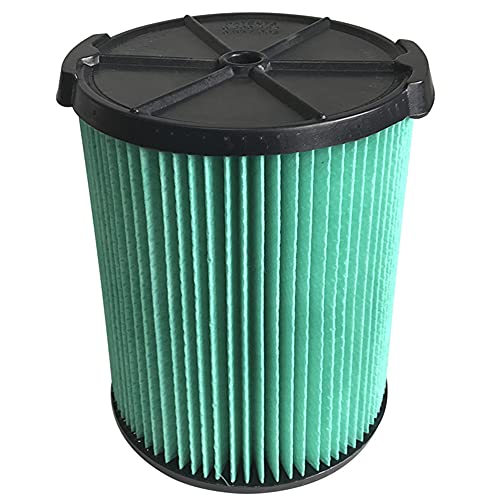 KLEAN AIR 9-38753 Cartridge vacuum filter fits for Craftsman 9-38753 CRAFTSMAN CMXZVBE38753 HEPA Media Wet/Dry Vac Filter for 5 to 20 Gallon Shop Vacuums—38753 green (1pack)