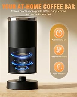 2026 Upgrade 4-in-1 Electric Milk Frother, Automatic Milk with Hot Froth, Heat Milk, Cold Froth & Hot Chocola Modes and Large Capacity,Magnetic Foam Technology Coffee Frother for Latte & Cappuccino