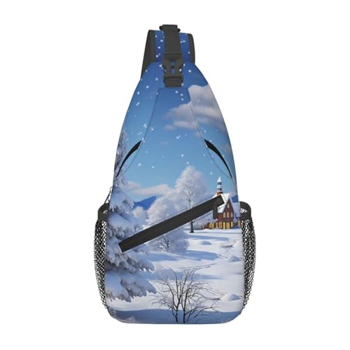 Sling bag para mujer y hombre con diseño navideño miniatura 1
