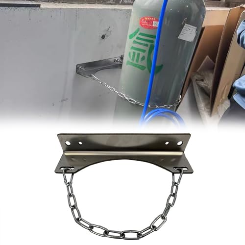 Generico Wózek na butle z wysokimi stalowymi kółkami, aluminiowy wózek tlenowy do użytku wewnątrz i na zewnątrz, (ścienny uchwyt na butlę z tlenem - wspornik ze stali nierdzewnej