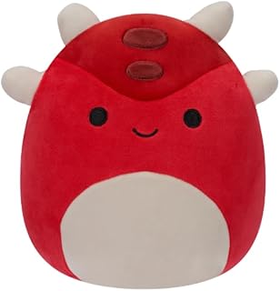 Squishmallows 7.5 inch Little Plush Sergio the Red Armored Dino Officially Licensed Kellytoy Plush Toy Colorful Soft Gift for Kids Girls & Boys Washable Squishy Stuff Toy Multicolor All Age