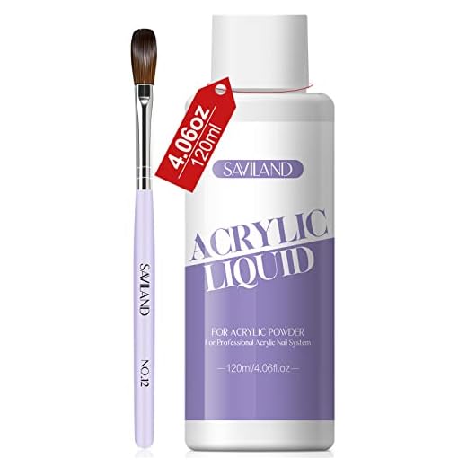 SAVILAND Low Odor EMA Monomer Acrylic Nail Liquid, 4 oz