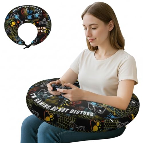 Queen Hero Lap Pillow for Reading & Gaming Lap Desk Pillows for Crocheting & Crafting with Elbow & Arm Support Cushion for Ergonomic Use on Bed and Couch