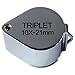 HTS 203A0 10x 21mm Chrome Triplet Jeweler's Loupe with Leather Case