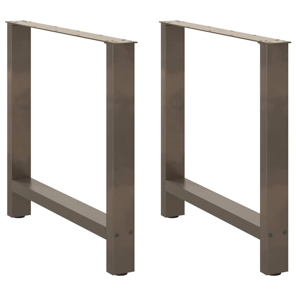 Pieds de table en acier naturel avec finition thermolaquée haut de gamme pour bureau