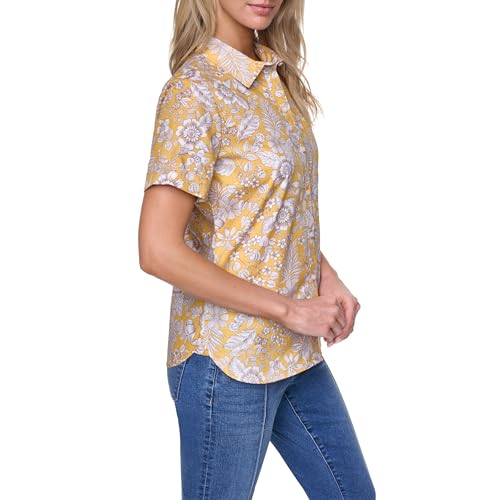 Image of Nautica Women's Button Front Short Sleeve Camp Shirt
