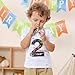 grehava 2nd Birthday Tshirt for Boys Toddler Racing Car T Shirt 2T Boy Birthday Shirts Summer Short Sleeve Tee White 2Y