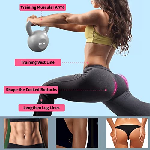 Napfox Kettlebells For Women, 5Lb Kettlebell With Vinyl Coated, Strength Training Kettlebells, Kettlebell Weights Set For Home Gym Workout Exercise Fitness Use, Kettlebell Sets 5, 10, 15, 20 #TOP3