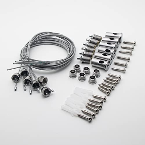 Juego de 6 pendientes de acero inoxidable para colgar en el techo Cover