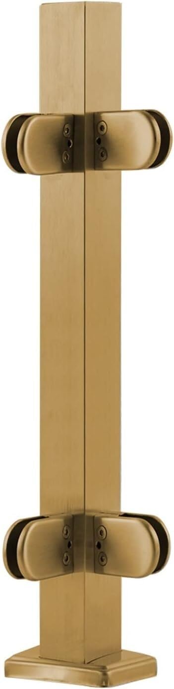 Poteau de garde-corps carré en acier inoxydable pour balustrade en verre ou bois