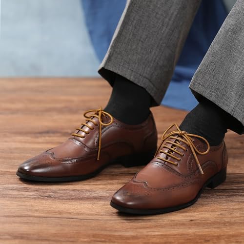 Image of 2 Pairs Dress Shoe Laces, 1 /8 inch Waxed Round Shoelaces | Anti slip waxed cotton coating keeps knots secured all day; 8 colors & 6 sizes for men's,women's leather, dress shoes