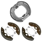 Caltric Front Rear Brake Shoes Compatible with Honda Trx250 Trx-250 Recon 250 1997 1998 1999 2000 2001 New
