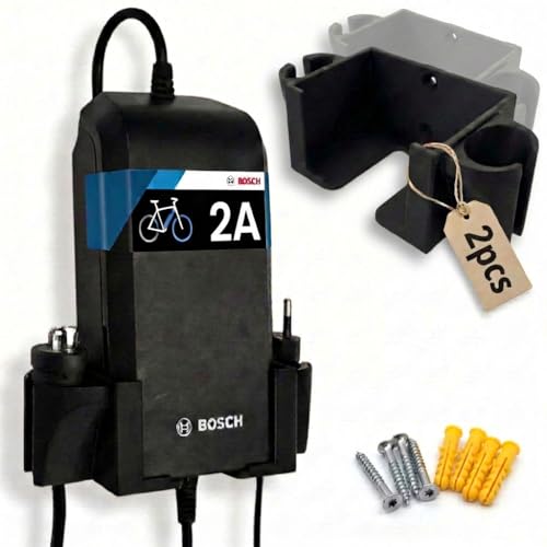 R-Satz Shop 2 Stück Wandhalterung passend für Bosch E-Bike Ladegerät 2A - BCS230 Compact Charger...