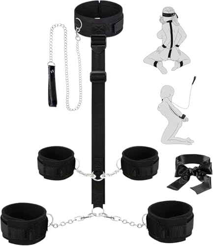 BDSM Bondage-Set Sex spielzeug für die Paare,Bondage fesseln Sexspielzeug für Paare Extrem Sex Bondage Set mit Einstellbar Halsband & Handschellen für sexspiele BDSMS Spielzeug Extrem für Frauen BDSM Bondage-Set Sex spielzeug für die Paare,Bondage fesseln Sexspielzeug für Paare Extrem Sex Bondage Set mit Einstellbar Halsband & Handschellen für sexspiele BDSMS Spielzeug Extrem für Frauen