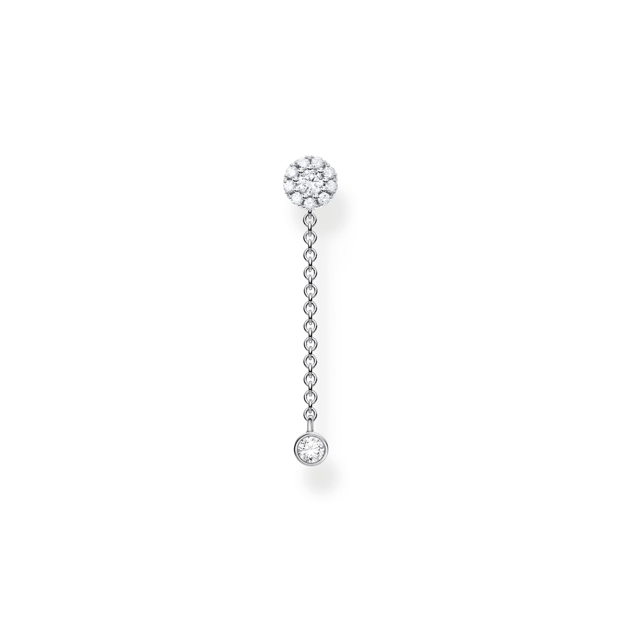 THOMAS SABO Damen Einzel Ohrring Zirkonia 925 Sterlingsilber H2237-051-14