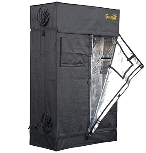 Gorilla Grow Tent Lite Line | Complete 2-Foot by 4-Foot Reflective Hydroponic Grow Tent for Growing Indoor Plants | Steel Interlocking Poles, Windows, Floor Tray