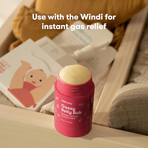 Image of Frida Baby Gassy Belly Rub | Infant Gas Relief | Baby Gas Relief Rub for Belly Massages Made with Natural Oils
