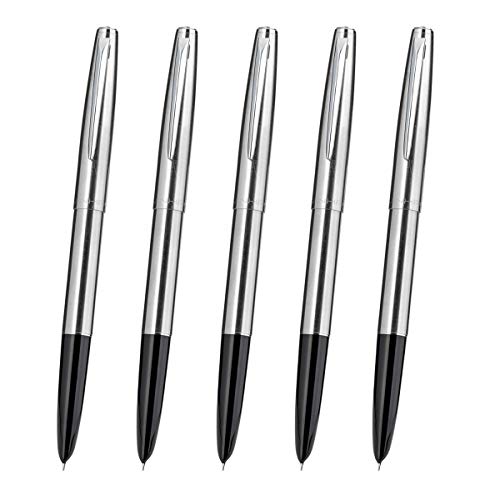 5Pcs Jinhao 911 Stainless Steel Ef Nib Classic Fountain Pens Set Of 5 #TOP23