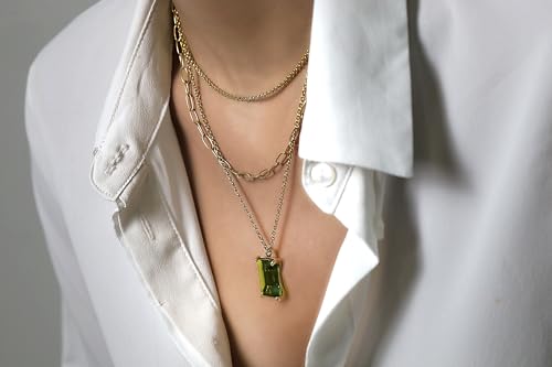 Collier de péridot avec boîte fantaisie : le cadeau d'août idéal - 4