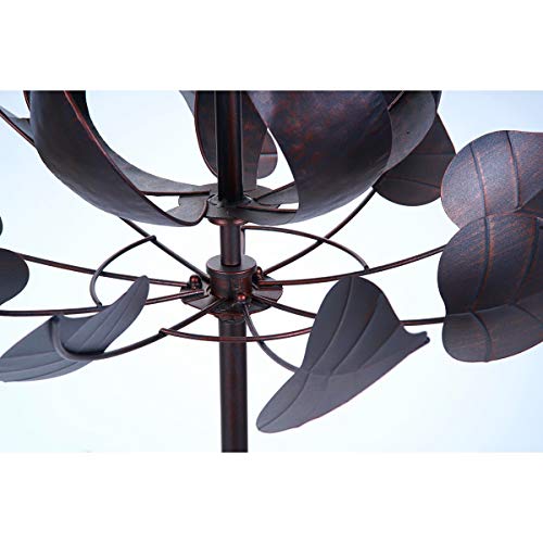 Win Wind Spinner-Bronze Color 3D Kinetic Garden Yard Spinner - Decorative Lawn Ornament Wind Mill - Unique Outdoor Lawn and Garden Décor - Thumbnail 4