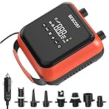 BESCOST 20PSI Electric Paddle Board Pump - 12V Dual Stage SUP Inflator & Deflator with Auto-Off,...
