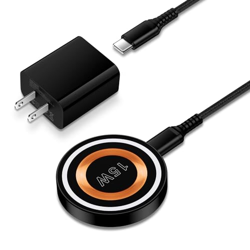 Samsung S24 Ultra Wireless Charger 15W Magnetic Charging Pad with 20W Fast USB C Charger Block for iPhone 16 Pro Max,16 Plus,16 Pro 16 15, Samsung Galaxy S24 S23 FE S22 S21 S20 Z Flip 6 5 Fold 6 5