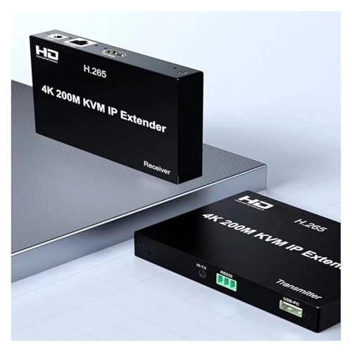 Extensor IP 4K de 200 m con transmisión estable sobre divisor HDMI KVM RJ45 4