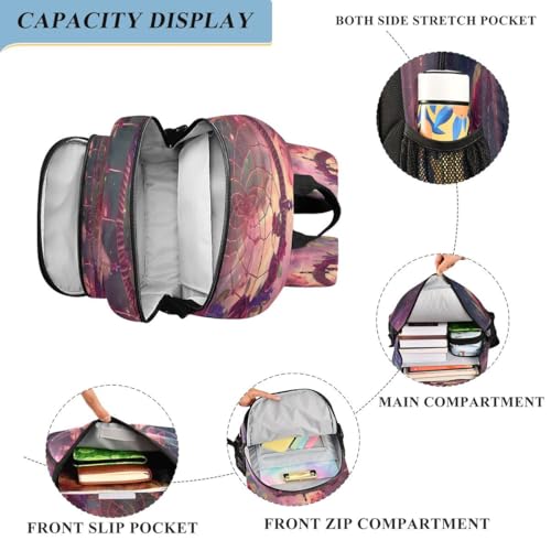 Sac à dos d'école primaire imperméable et léger avec motif attrape-rêves - 4