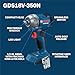 BOSCH GDS18V-350N 18V Brushless ½ In. Mid Torque Impact Wrench - 410 Ft.-Lbs Breakaway Torque, 250 Ft.-Lbs Fastening Torque, Compact Design (Bare Tool)