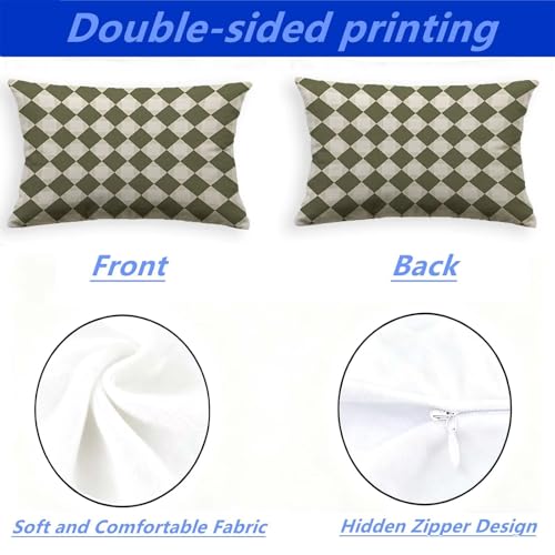 Fundas Cojines 40x60 Rectángulo Terciopelo Sofa Enrejado Decoracion Casa 4