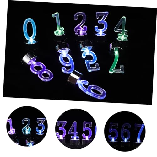 ABOOFAN 10 Pcs Luz De Vela Digital Luz Noturna Do Berçário Vela Votiva Sem Chama Velas De Número De