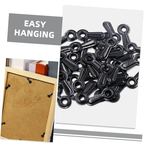 Image of Angoily 100pcs Photo Frame Hardware Clips Backing Clips Screws for Easy Hanging of Pictures Frames Mirrors Artwork for Styles