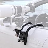 Leofoto WN-03 Auto-Fenster-Stabilisator für Kamerateleobjektiv mit 75 mm Schüsselbasis, Nivellieradapter mit 1 cm Schraube, 80 mm Fokussier-Makroschiene, 10 kg / 22lbs maximale Tragfähigkeit