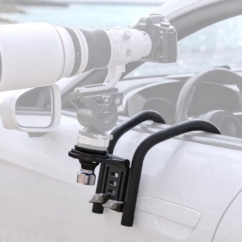Image of Leofoto WN-03 Car Window Stabilizer for Camera Telephoto Lens with 75mm Bowl Base Leveling Adapter w 3/8" Screw, 80mm Focusing Macro Rail, 10kg/22lbs Max Load Capacity, Vehicle-Mounted Shoot System