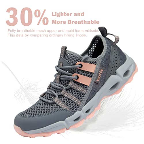 MAINCH Feminino Tênis para Caminhada, Tênis Aquático de Secagem Rápida para Esportes Ao Ar Livre (Ro