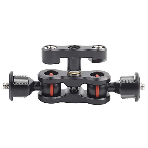 Camera Magic Arm Mount, 180 Degree Rotatable Dual Ball Head DSLR Camera Supports for LCD Monitor, Black