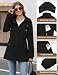 CMTOP Jacke Damen Leichte Atmungsaktiv Jacken Casual Übergangsjacke Wasserabweisend Winddicht Parka Jacket Zip Up Blouson Mantel mit Abzippbarer Kapuze für Frühling Sommer Herbst(Schwarz,XL)