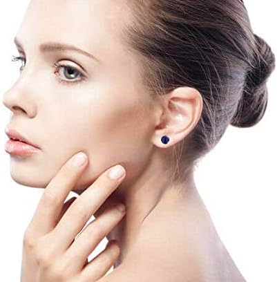 8MM Natural Gemstone Round Bead Ball Stud Earrings .925 Sterling Silver for Women Teens -Variety of Birthstones - Image 7