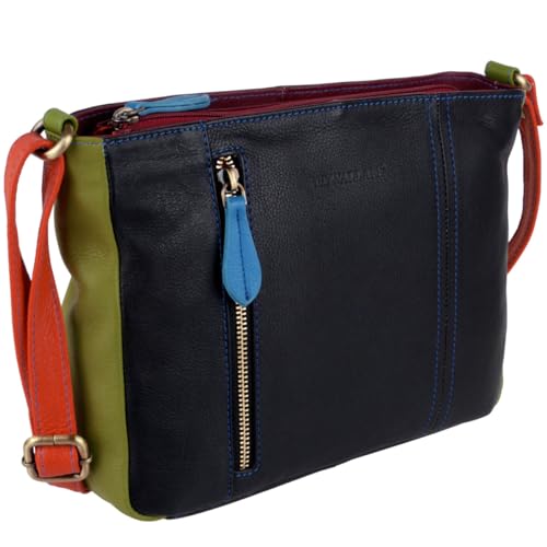 Sac à bandoulière en cuir noir idéal pour vos sorties urbaines quotidiennes et de loisirs