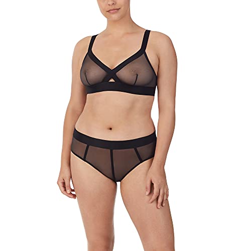 Dkny Women's Sheers Wirefree Softcup Bralette Bra, Black, Large #TOP2
