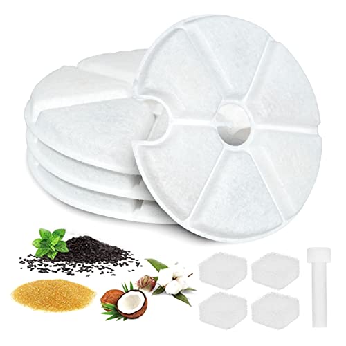 Lot de 4 filtres et tuyaux de rechange pour fontaine à chat Lu&Ba Cover