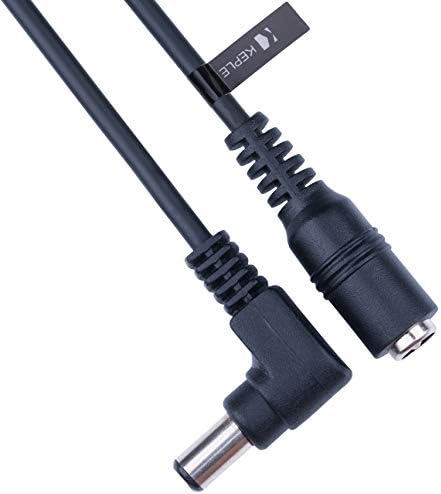 DC Power Extension Cable Right Angle 2.5mm / 5.5mm Male to Female Jack 1m / 3.3ft Connector CCTV Power Cord Adapter Compatible with CCTV Security Camera, IP Camera, DVR Standalone, LED Strip, Monitors
